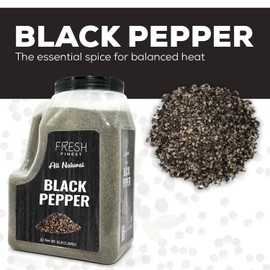 Fresh Finest 5 LB. Black Pepper, Bulk, Kosher, Black Pepper Ground For Commercial and Home Cooking 5 LB Black Pepper Freshly Packed at the Source, Kosher, Non-GMO