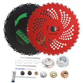 9" x 36 Teeth Carbide Tipped Blades & 9" x 20 Teeth Weed Trimmer Blades with Universal Adapter Kit for Brush Cutter, Trimmer, Weed Eater, Compatible with Husqvarna, Stihl and More