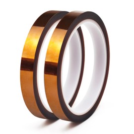 BOMEI PACK Polyimide High Temperature Resistant Tape, Heat Resistant Tape for Circuit Insulation and Sublimation, 10mm x 33m, 2 Rolls