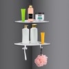 Uni-Green Shower Corner Shelves with Robe Holder and Razor Holder