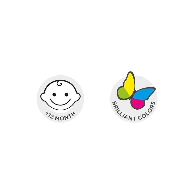 CARIOCA Baby Teddy Crayons | Box of Coloured Crayons for