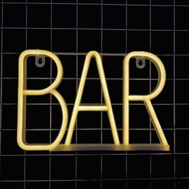 Bar Neon Sign, Bar Led Signs, Neon Bar Signs for Home Bar, Pub, Party Wall Decor Bar Neon Sign for Business,Valentines Gift(warm white)
