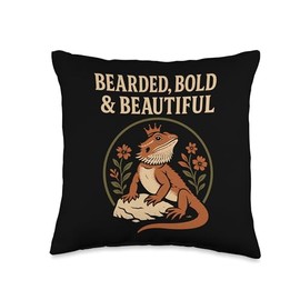 Bearded Dragon Life Reptile Parent Lizard Lover Exotic Pet Throw Pillow