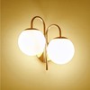 Double Sconce Simple Modern Dual Headed Glass Metal Energy Saving