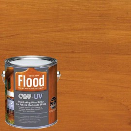 Flood Deck Stain 1 Gallon Wood Finish Acrylic Based Exterior Cedar Tone UV Waterproof