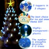 KonohaELF Ceramic Christmas Tree Replacement Lights Bulbs, Klein Blue Medium