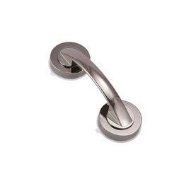 1Pcs Suction Bathroom Grab Rails, 194mmx65mm Anti-Slip Safety Suction Handle Grab Bar No Drilling for Bathroom Shower Toilet (Silver)