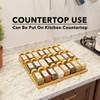 SpaceAid® Bamboo Spice Drawer Organizer Compact Spice Rack for Kitchen