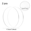 BENECREAT 2 x Clear Acrylic Circle Disc, 3 mm Thick