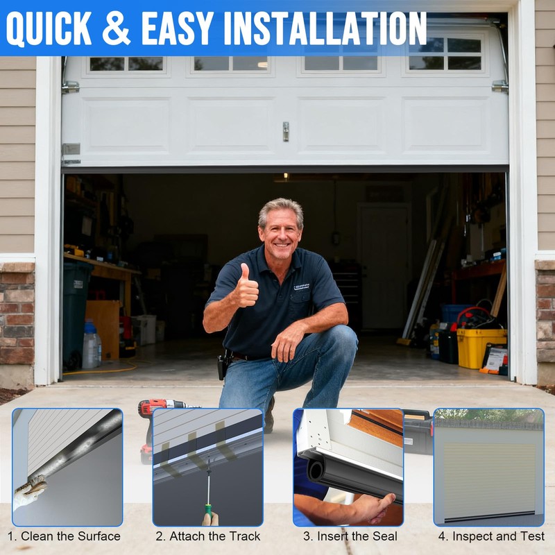 alophoty 16.5 FT Garage Door Seal Bottom Kit - Heavy