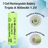 Lombaour 12 Packs 1.2v AAA Size 900mAh NiMH Solar Rechargeable