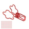 100pcs Binder Clips Flower Shape Hollow Long Tail Cartoon Metal