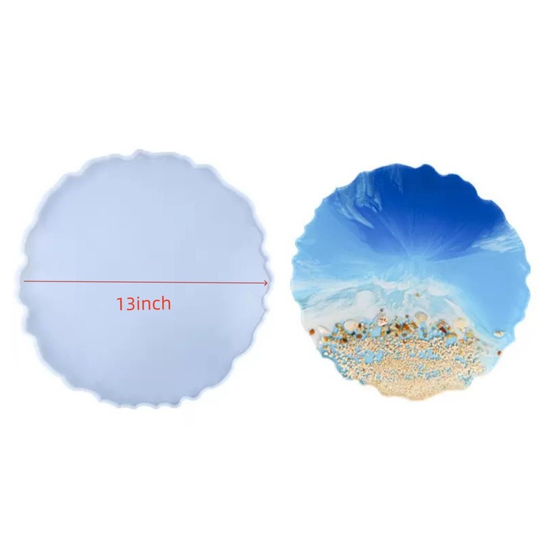 13 inches Large Silicone Tray Mold, Big Geode Silicone Mold,