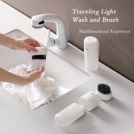 Leakproof Bar Travel Soap Case for Shower, Portable Soap Container,Dish with Lid for Bathroom, Soap Holder Travel with Brush