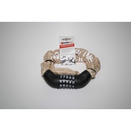 Power-Line Bicycle Chain Lock Combination Lock Steel Chain Links 6 x 1200 mm (Beige)