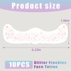 Pack of 10 Glitter Freckles Golden Temporary Face Tattoos Body