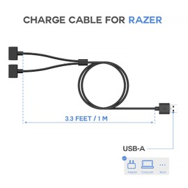 TUSITA Charger Compatible with Razer Anzu Smart Glasses - 1M