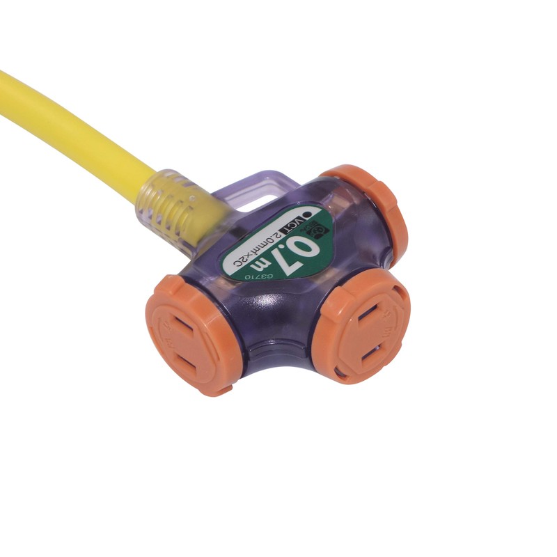 HATAYA BNX-013G Indoor Extension Cord with Safety Breaker, 0.7 m,