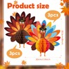 UgyDuky 6PCS Thanksgiving Turkey Honeycomb Hanging Decorations – 8 Inch