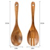 Salad Servers, Wood Salad Tongs, 10.2in Salad Spoon and Fork