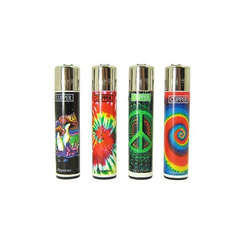 Bundle - 4 Items - Clipper Lighter Tie Dye"Trip" Collection