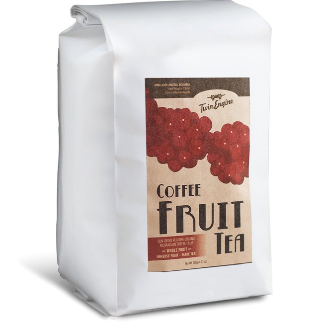 Coffee Fruit Tea - Cascara - superfood with antioxidants - 1lb - WHOLE DRIED COFFEE FRUIT for cold or hot brew - by Twin Engine Coffee