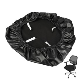 SuriNexCentrics Stretch Chair Seat Cover for Office – 1PC Black Jacquard Computer Desk Chair Cover, Soft Elastic Office Chair Seat Protector Slipcover