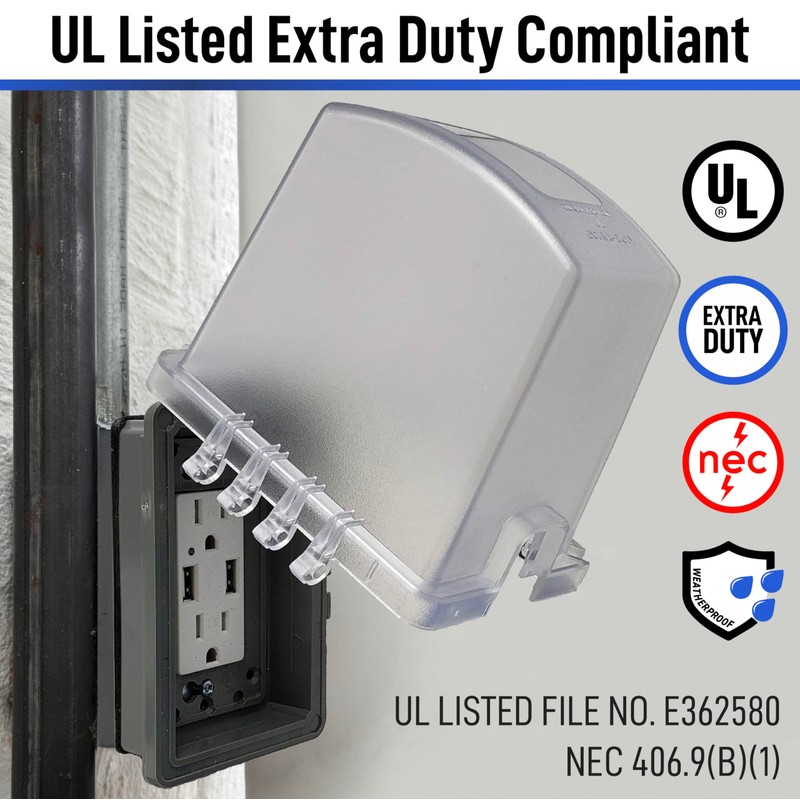 Sealproof 1-Gang Weatherproof In Use Outdoor Outlet Extra Deep Cover