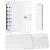 Leobro A7 Transparent Binder, Mini 6 Hole Notebook, Pocket Size,