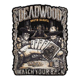 Watch Your Back Dead Mans Hand Deadwood Souvenir Patch, Small Size