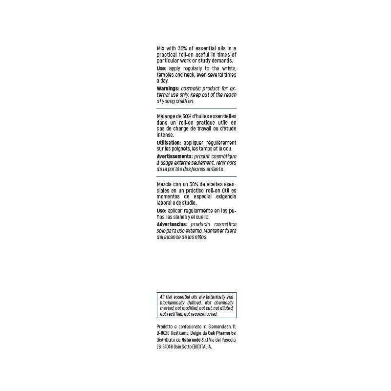 Oak Organic Mental Energy Roll-On 10 ml für Energie, Konzentration,