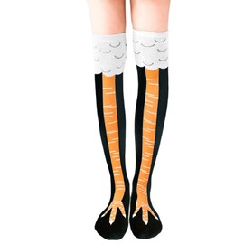 Ruizaua Chicken Leg Socks - Cotton Knee High 3D Turkey Socks for Women and Men - 50cm Length - Funny Gifts
