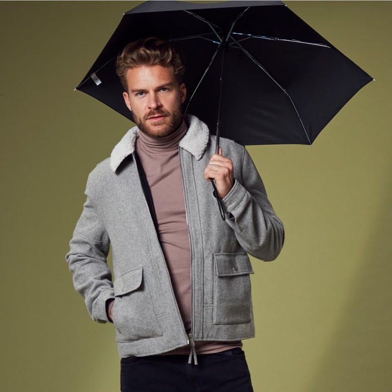 Fulton Fulton Miniflat 1 Black Unisex_adult Umbrella Black One Size