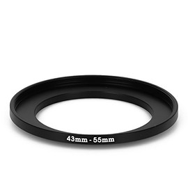 43 mm - 55 mm Filter Adapter Step-Up Adapter Filter Adapter Step Up 43-55