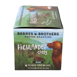 Berres Brothers Highlander Grogg Decaf Coffee 12 Count Single Serve Pods Compatible with Keurig K Cups K Pods Coffee Makers, Flavored Medium Roast Coffee