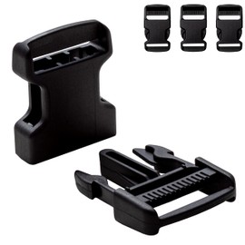 IPEA Plastic Buckles for Backpacks, Bags, Accessories - Pack of 4 - Made in Italy - Double Sided Buckle for Backpacks, Sewing, Bags, Clothes - 40mm