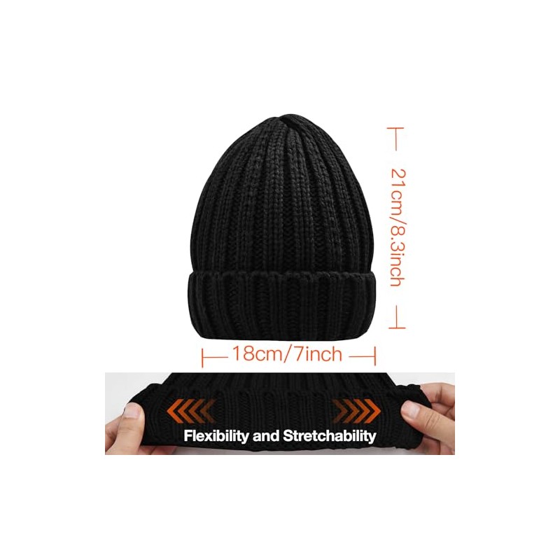 Rosoz Winter Hats for Women Warm Thick Soft Stretch Cable