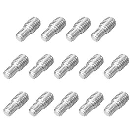 uxcell M4x6mm to M5x6mm Double End Threaded Stud Screw Bolt, 14Pcs 304 Stainless Steel Thread Reducer Adapter for Furniture Machinery Assembly Fastener