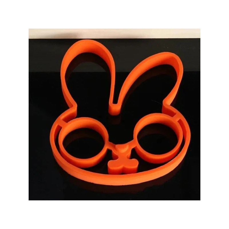 DHGATE 2Pck Food Grade Silicone Fried Egg Shaper Purple Owl/Orange