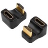 Hemlosk 2 Pack HDMI 2.1 U-Angle Adapter Male to Female