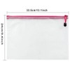 Plastic Wallets A4 Zip Wallets - 12PCS Plastic Folders Zip