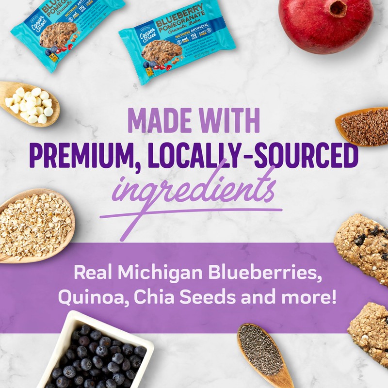 Cooper Street Cookies Chewy Granola Bakes Blueberry Pomegranate, 1 Ounce
