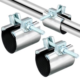 Tandefio 2 Pcs IPS Pipe Repair Clamp 304 Stainless Steel Pipe Clamp Patching and Repairing Leaky 3 Inch Length Suitable for Coppe Galvanized Steel(1-1/2 Inch)