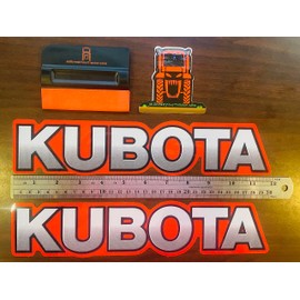 JailBreakYourtractor 2 Decal Kit Straight (NO Arch) OEM Kubota Compatible Tractor BX B L Tractor Decals Sticker Set UV Resistant + Applicator Tool