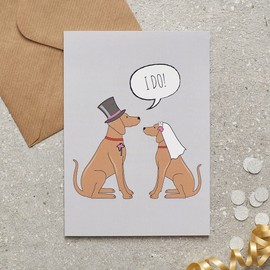Vizsla Wedding or Engagement Card