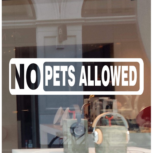 JBY Graphics No Pets Allowed Business Sign Decal Vinyl Sticker