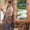 50 Pairs Glass Retainer Clips Kit Glass Cabinet Panel Clips