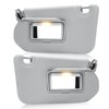 Gray Driver Left + Passenger Right Side Sun Visor Replacement