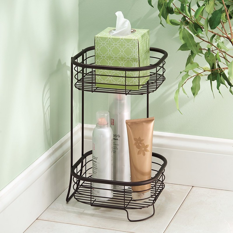 iDesign Forma Free Standing Bathroom or Shower Storage Shelves for