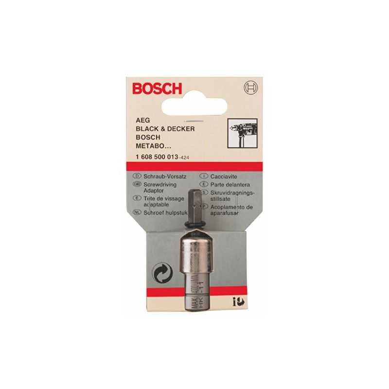 Bosch 1608500013 Screwdriving Adaptor, Silver, 60 mm